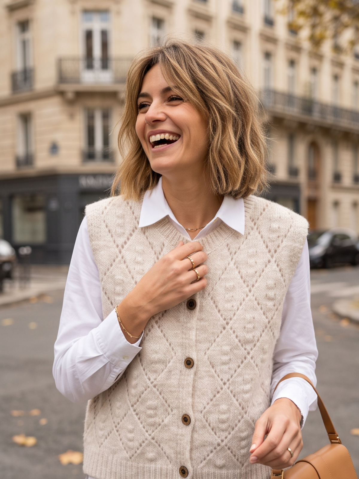 Gilet Jeanne - Maille Ajourée Sans Manches