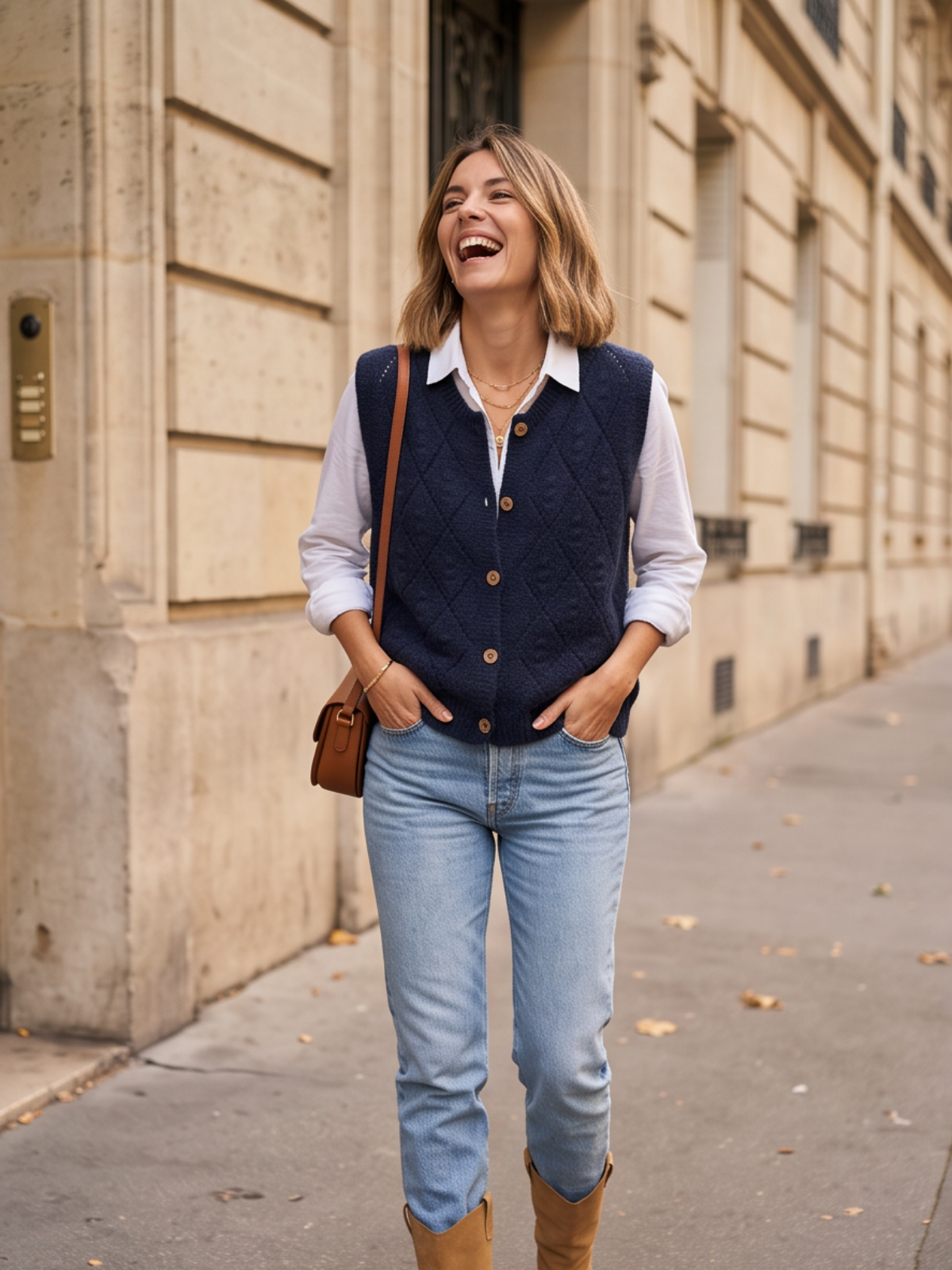 Gilet Jeanne - Maille Ajourée Sans Manches