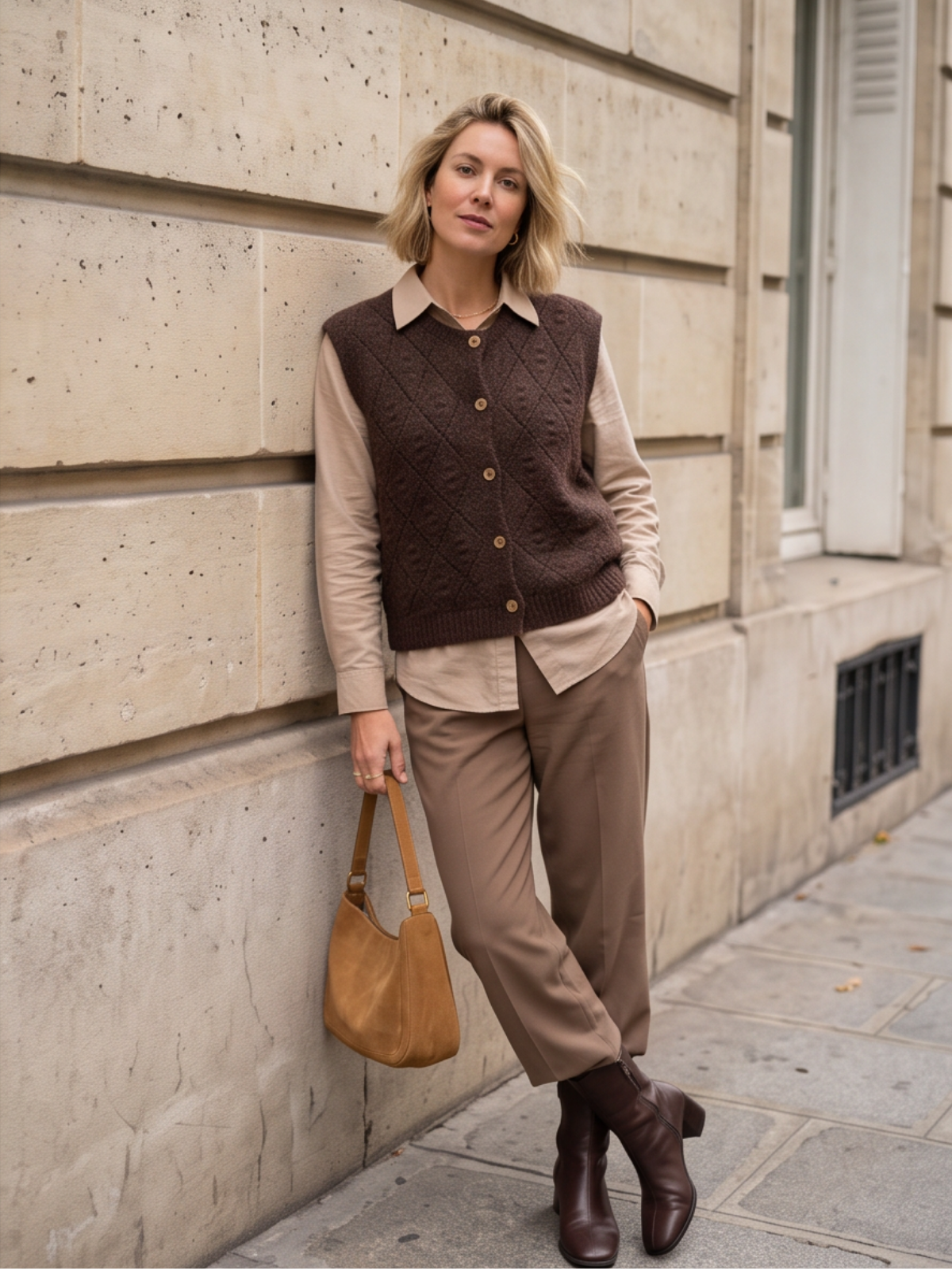 Gilet Jeanne - Maille Ajourée Sans Manches