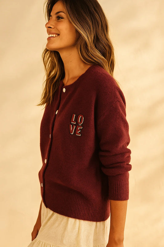 Gilet LOVE Bordeaux