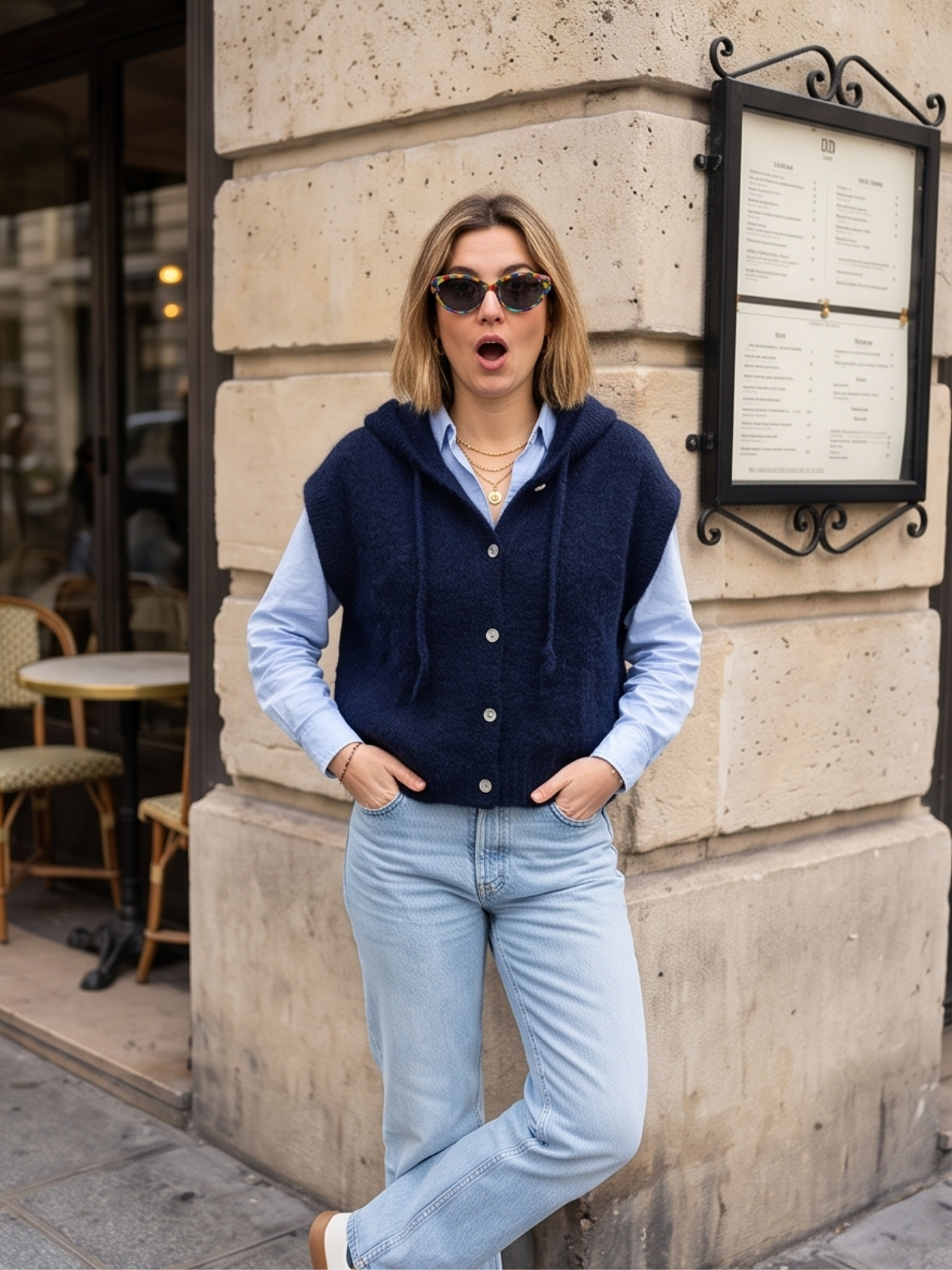 Gilet Maëva - Capuche Mohair