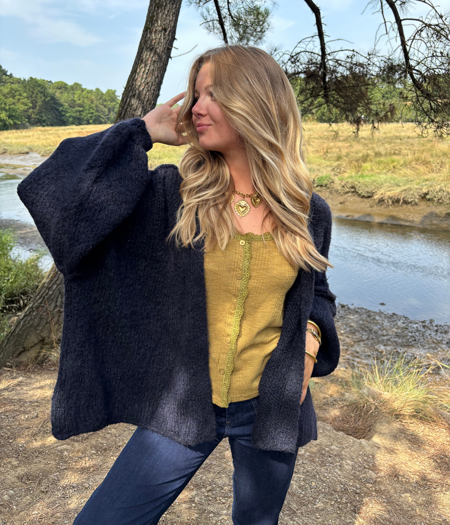 Gilet Maille Oversize