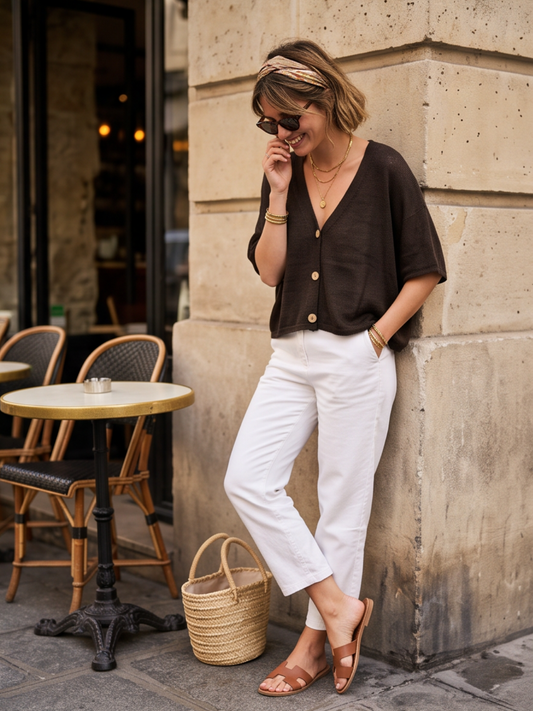 Gilet Violette - Maille Sans Manches