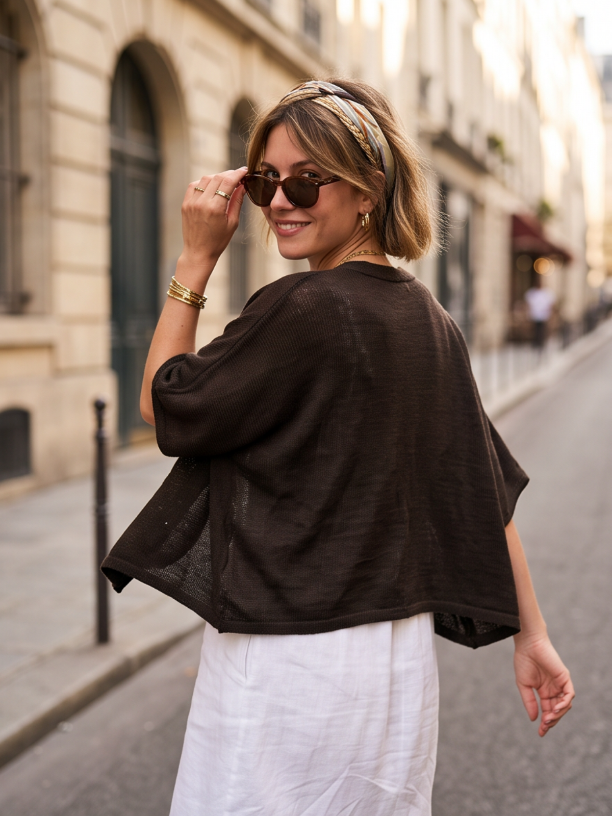 Gilet Violette - Maille Sans Manches