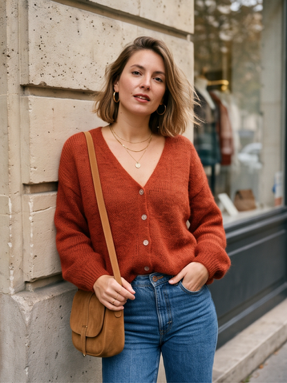 Gilet Mohair Coloré