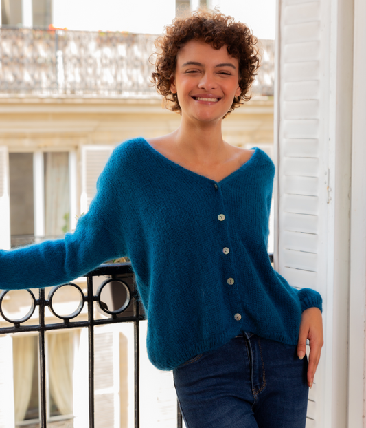 Gilet Mohair Coloré