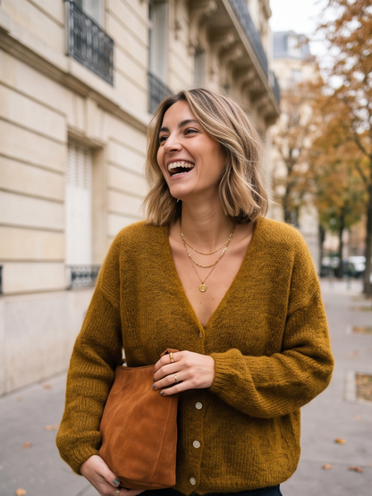 Gilet Mohair Coloré