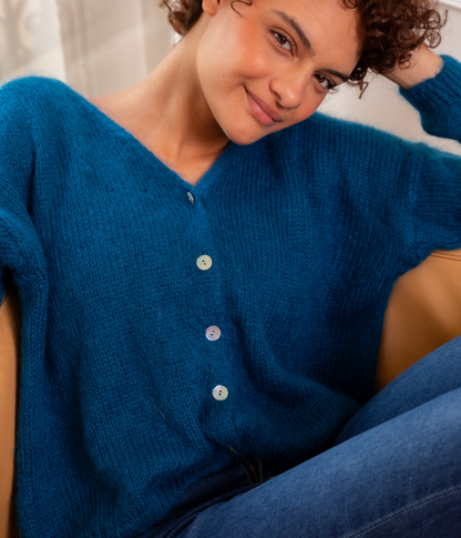 Gilet Mohair Coloré