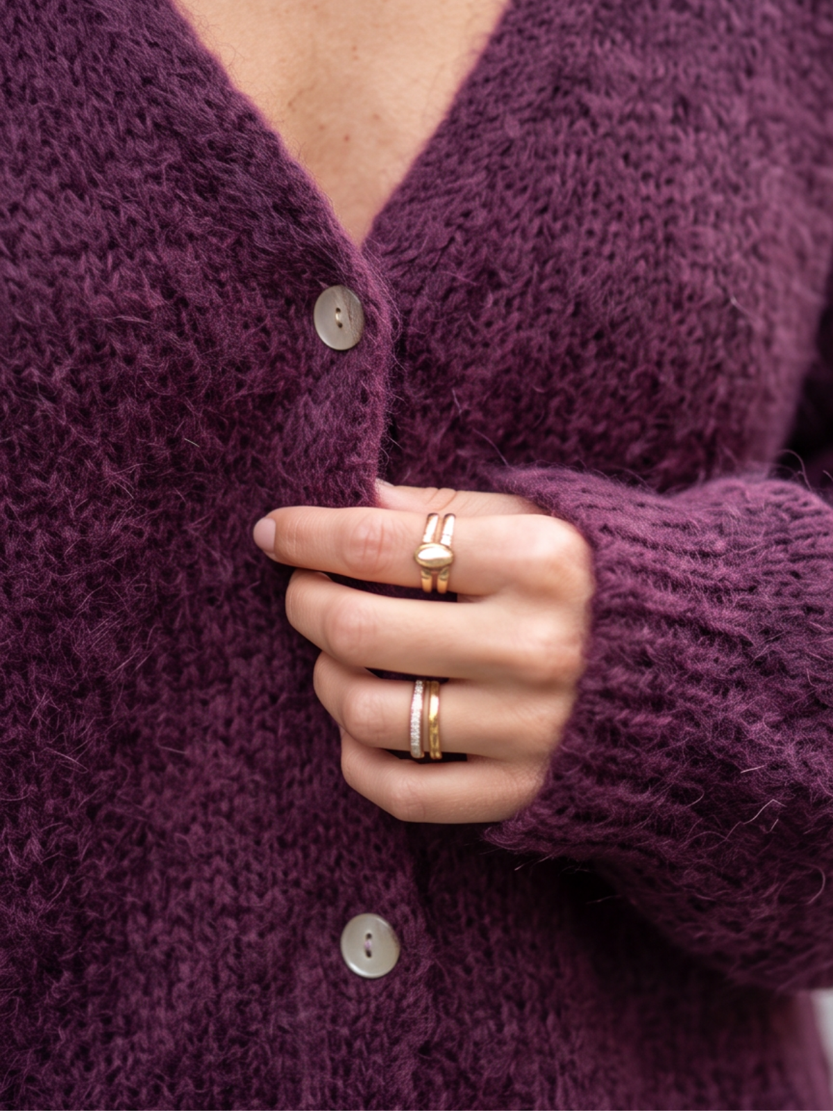 Gilet Mohair Coloré