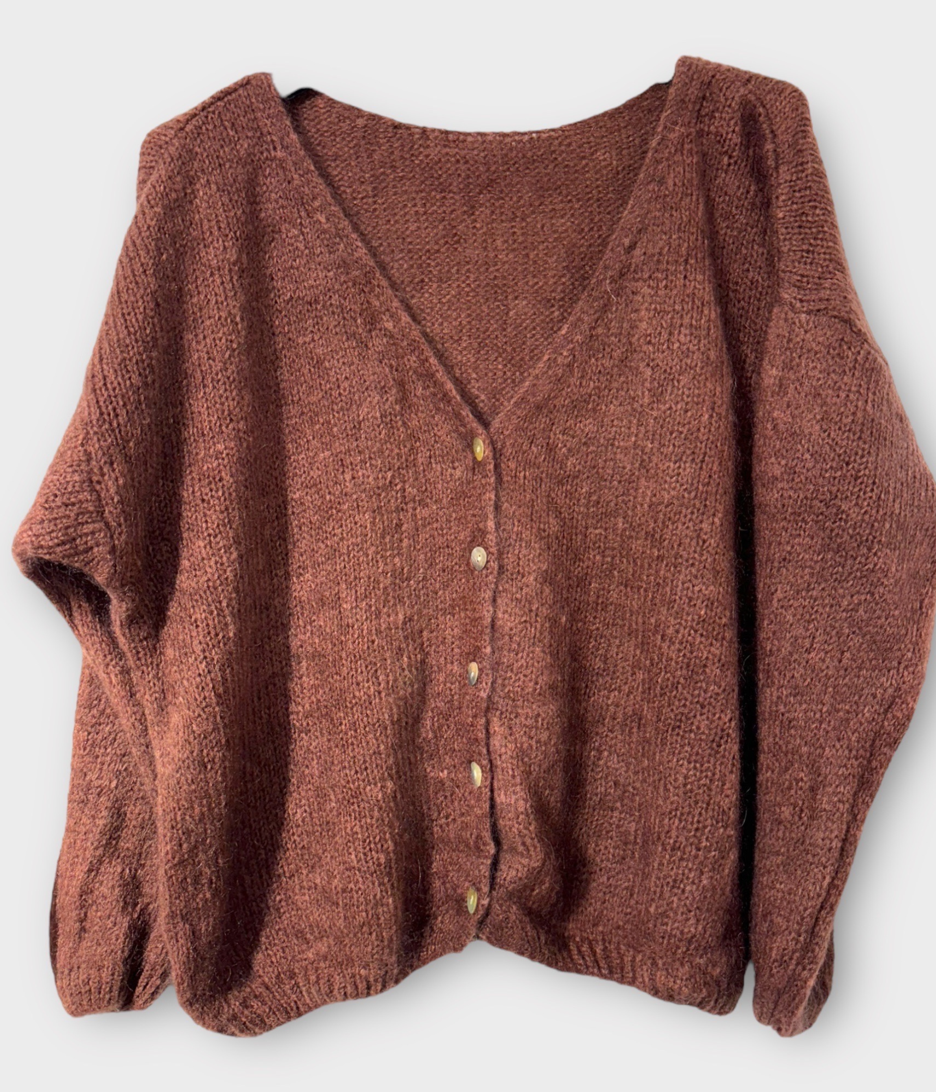 Gilet boutonné femme en maille chaude – hippiechic-boutique