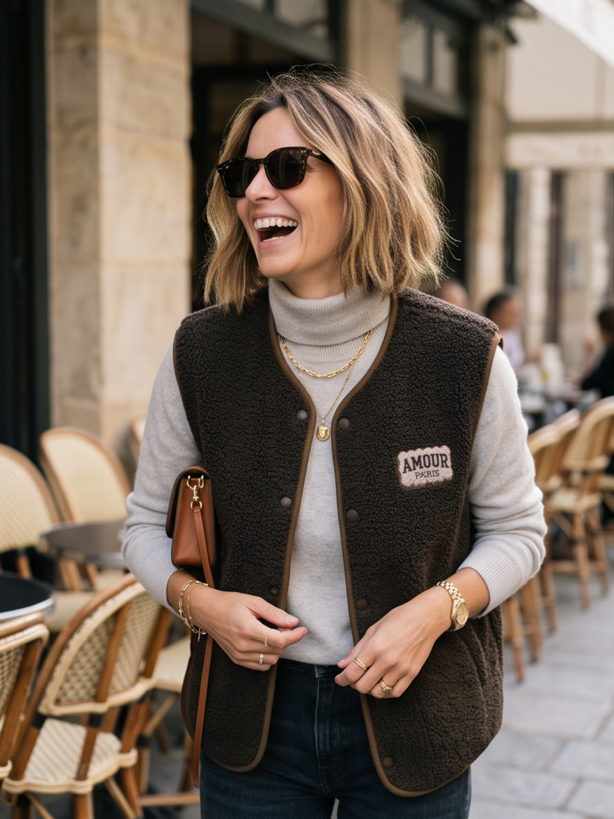 Gilet Nina - Sans Manches Teddy