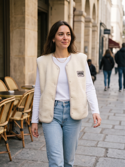 Gilet Nina - Sans Manches Teddy