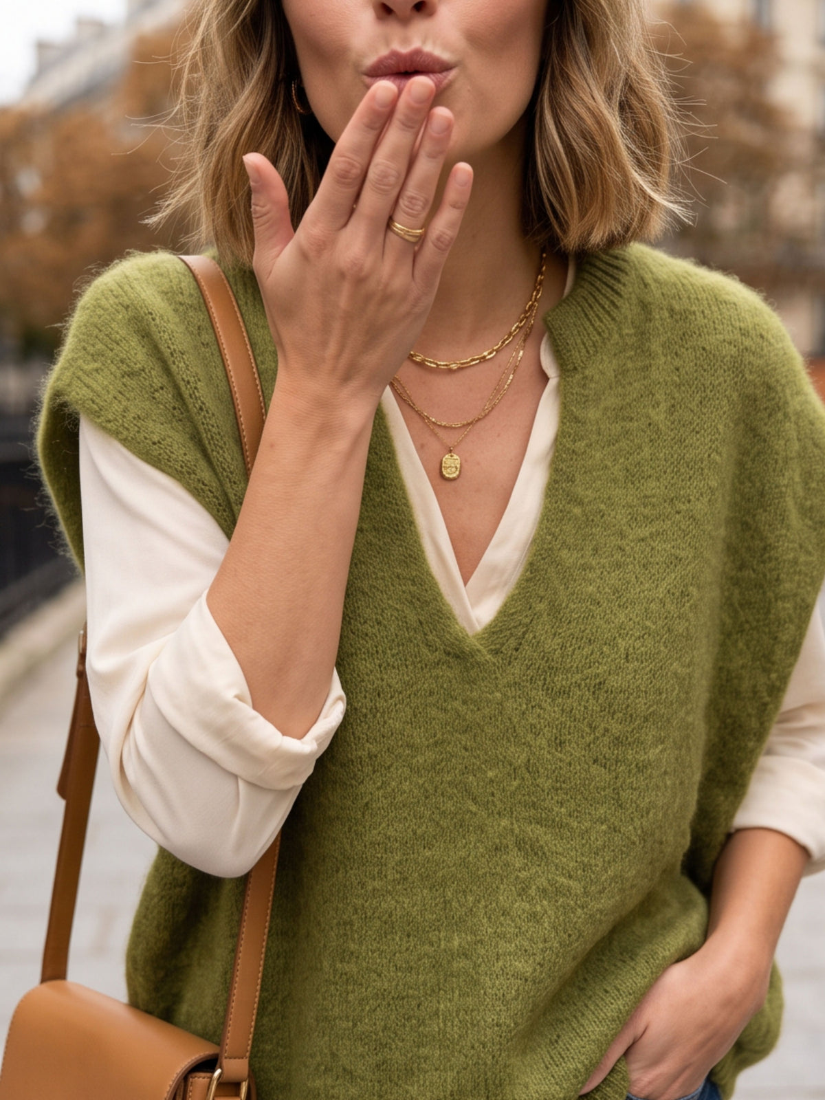 Pull Perrine - Maille Col Ouvert