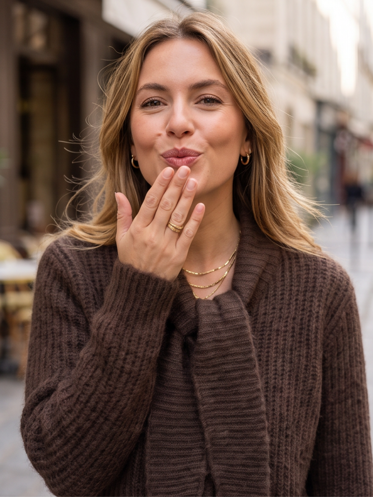 Gilet Rose - Maille Boutonnée