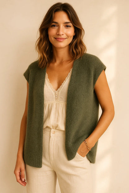 Gilet Sans Manches en Mohair