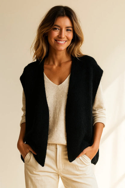 Gilet Sans Manches en Mohair