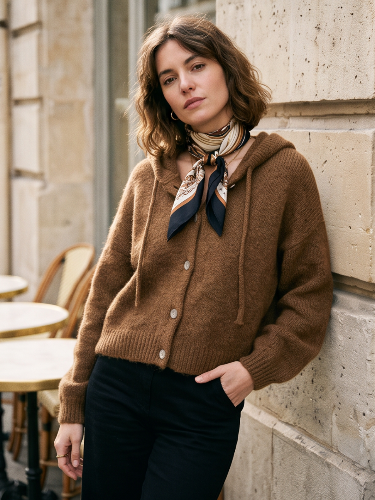 Gilet Solveig - Capuche Mohair
