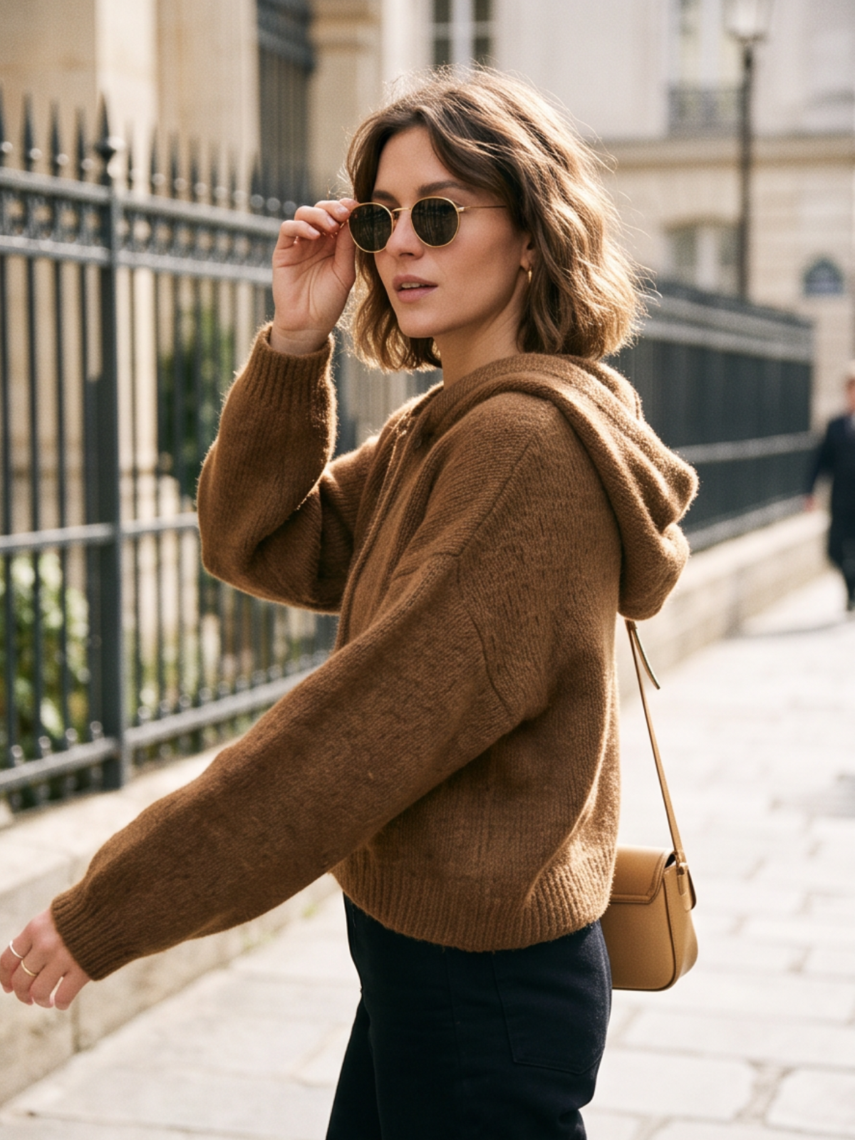 Gilet Solveig - Capuche Mohair