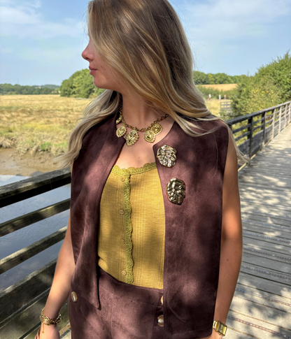 Gilet effet Daim Chic