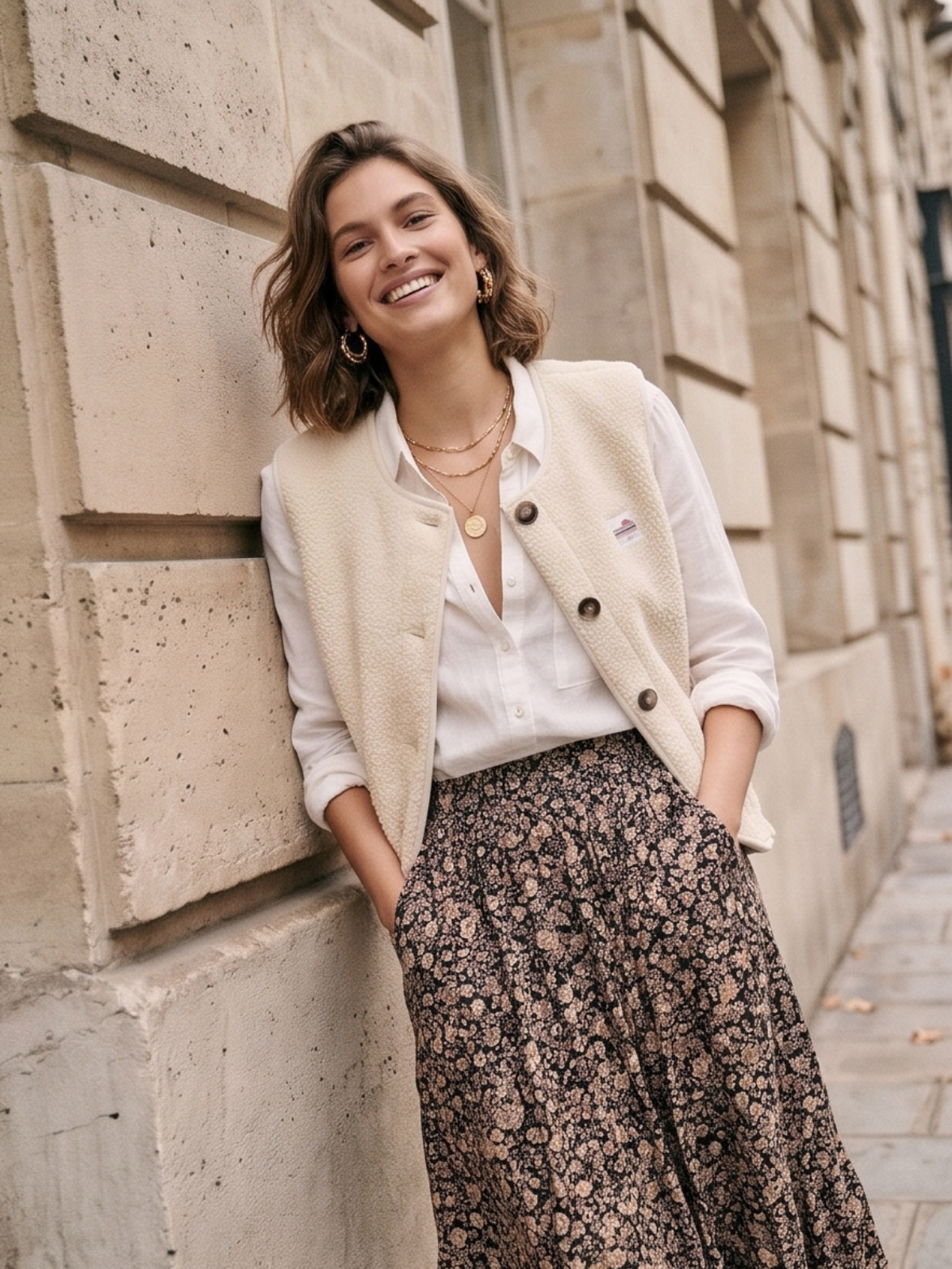 Gilet Tatiana - Bouclette Sans Manches