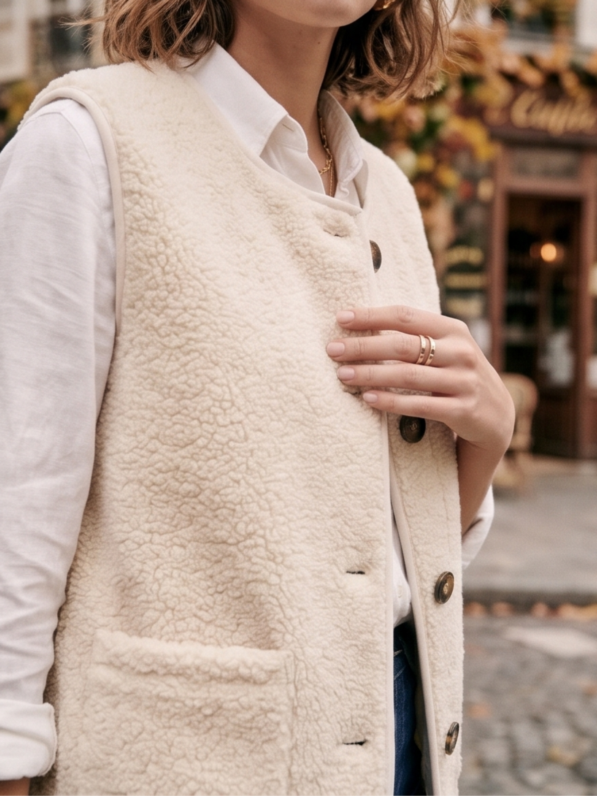 Gilet Tatiana - Bouclette Sans Manches