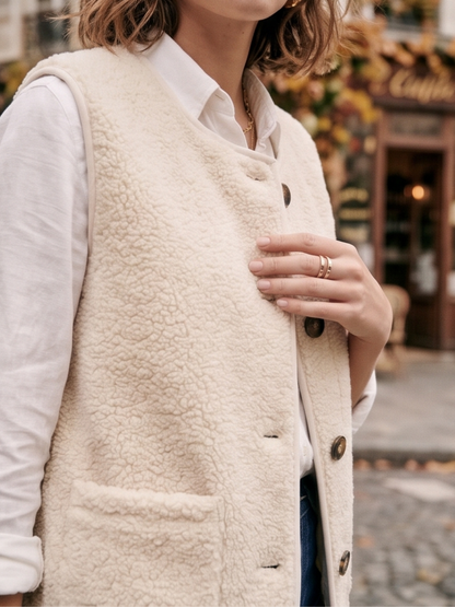 Gilet Tatiana - Bouclette Sans Manches