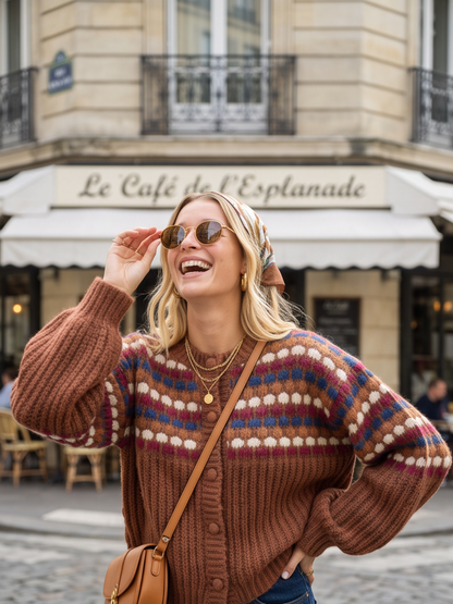 Gilet Yolande - Maille Jacquard