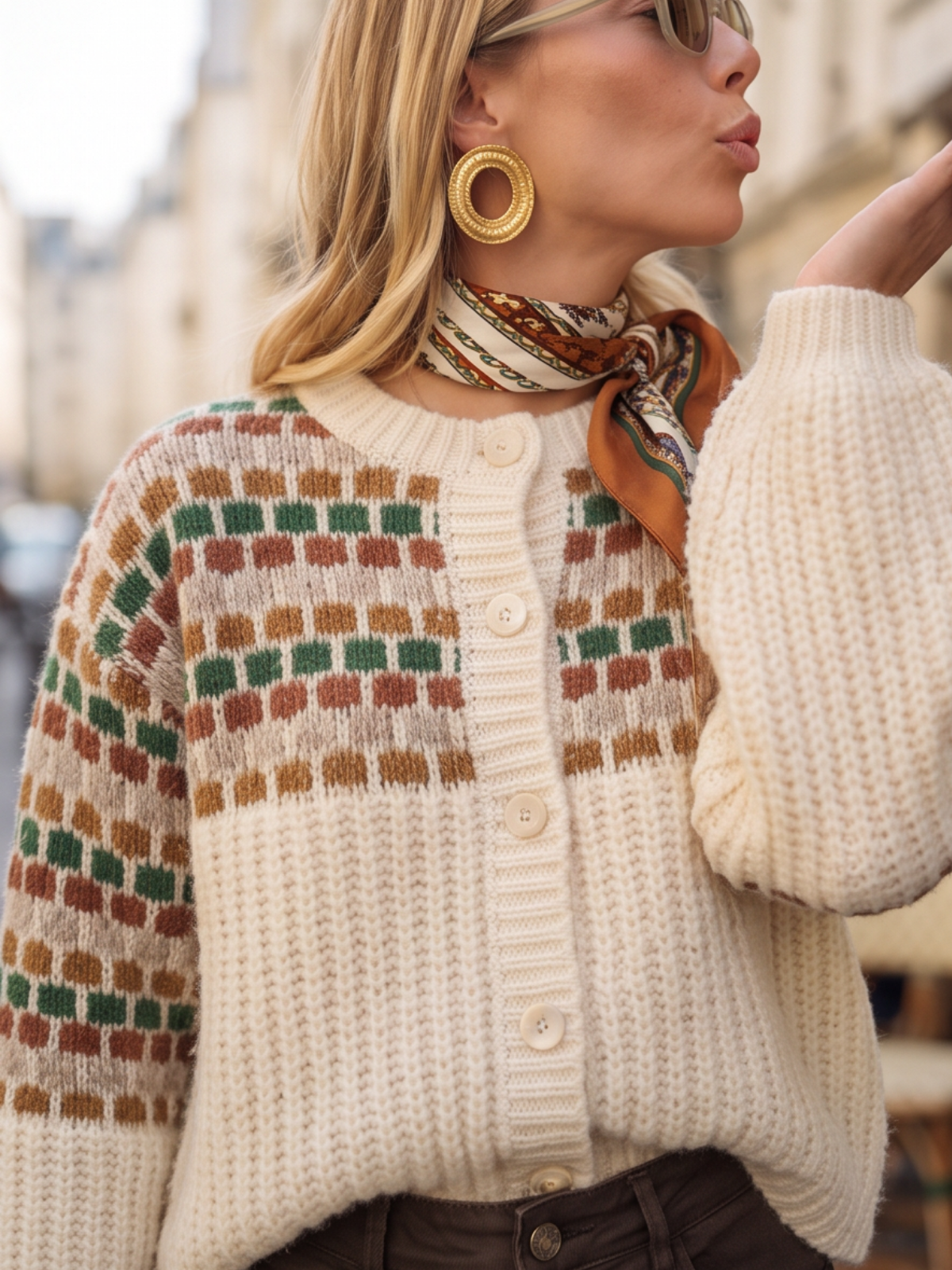 Gilet Yolande - Maille Jacquard