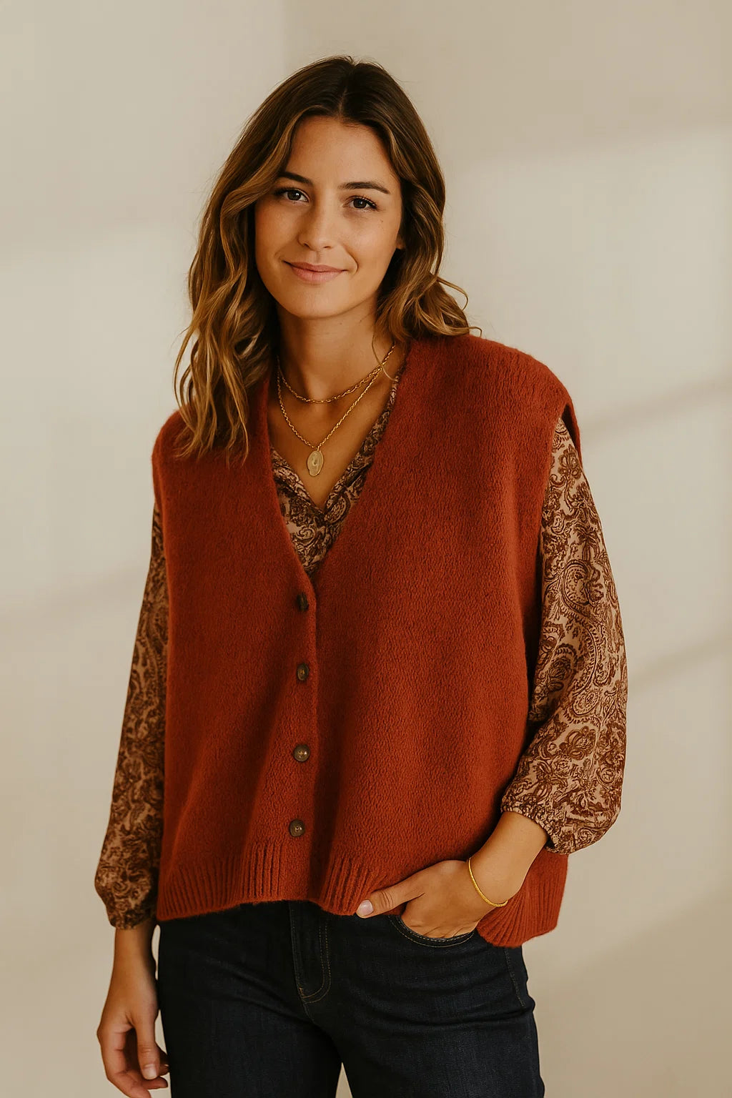 Gilet sans Manches Intemporel