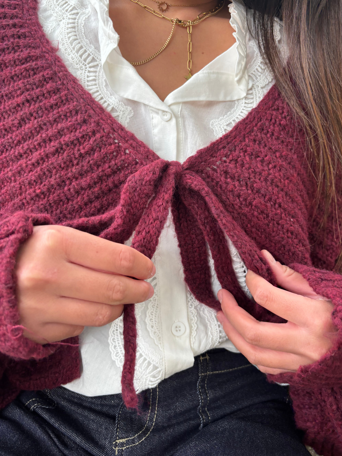 Gilet Marron Taille 36 Femme - Sans Marque - Style Veste - Occasion Très Bon état - Polyester