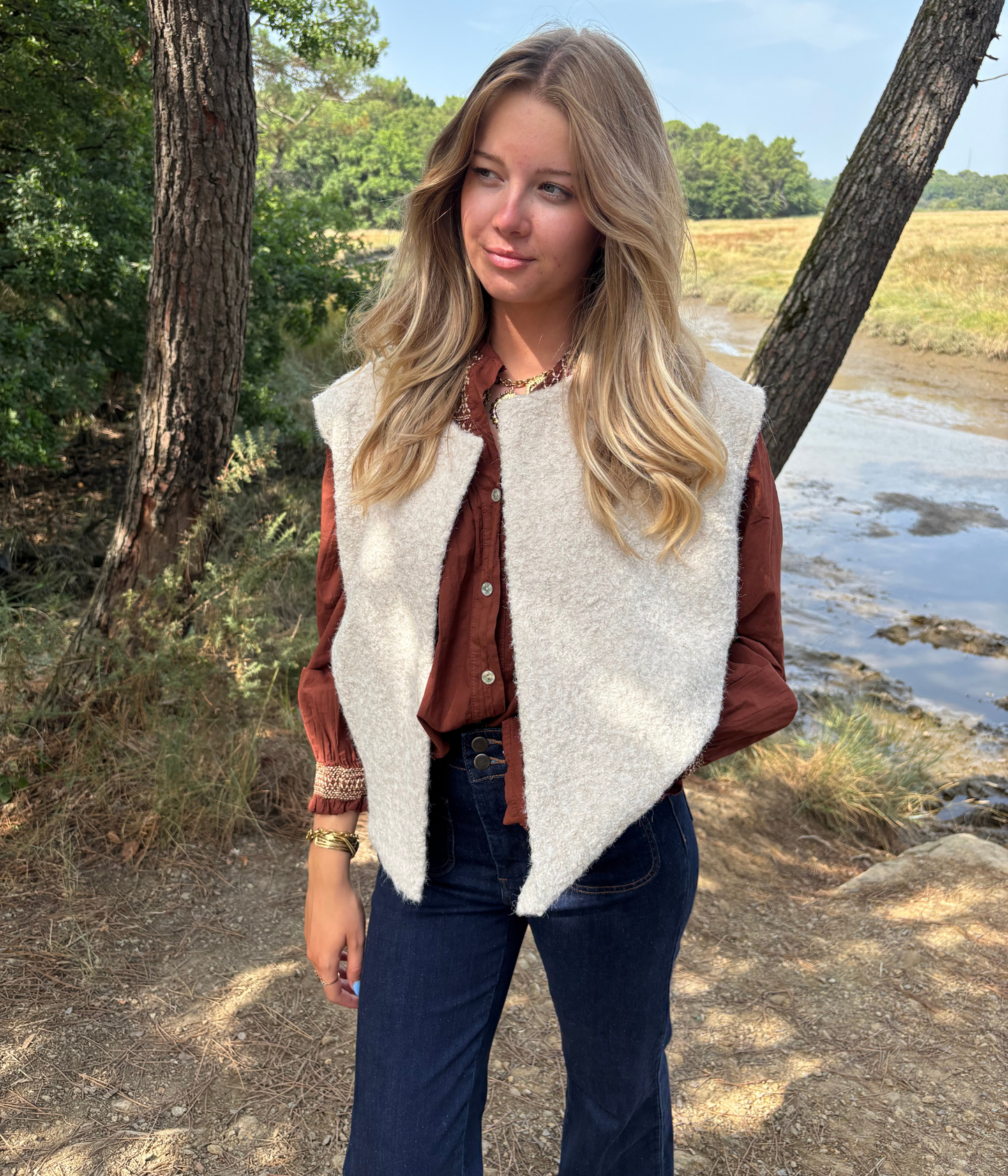 Gilet sans Manches Doux et Chaud