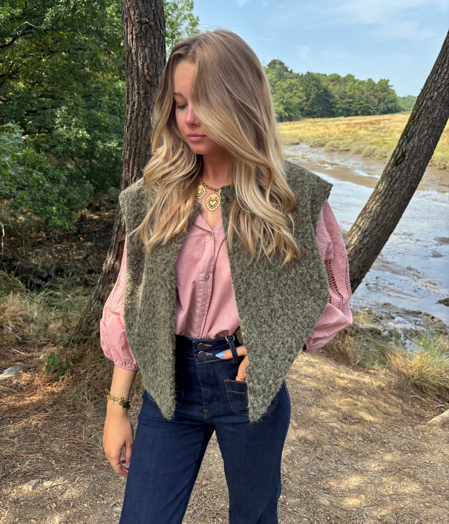 Gilet sans Manches Doux et Chaud