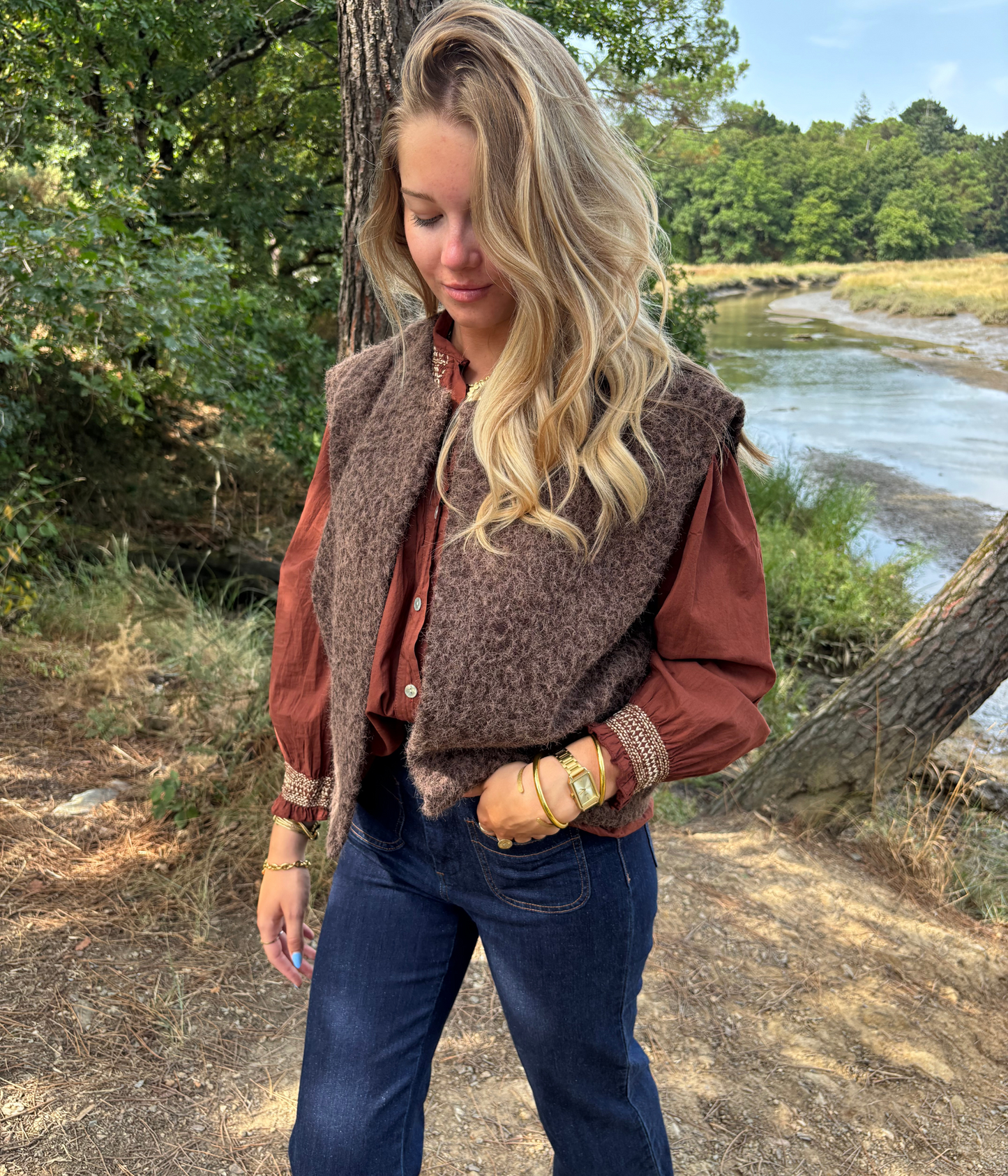 Gilet sans Manches Doux et Chaud