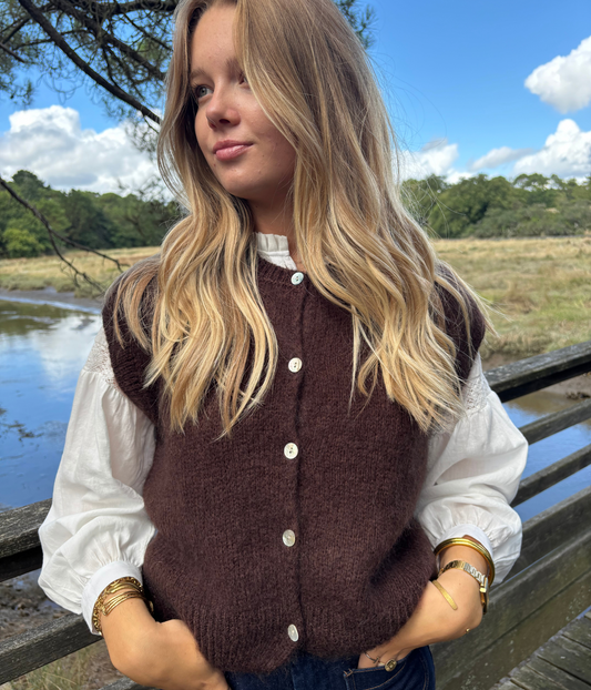 Gilet en Mohair et Laine