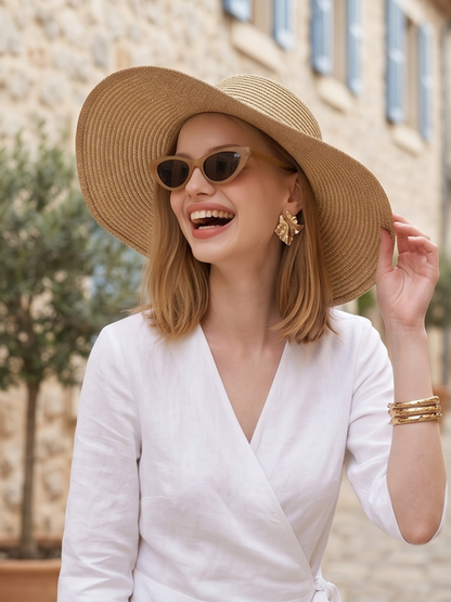 Grand Chapeau Tressé Shimmer