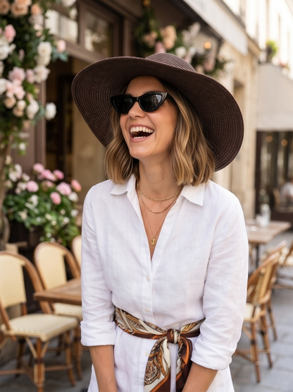 Grand Chapeau Tressé Shimmer