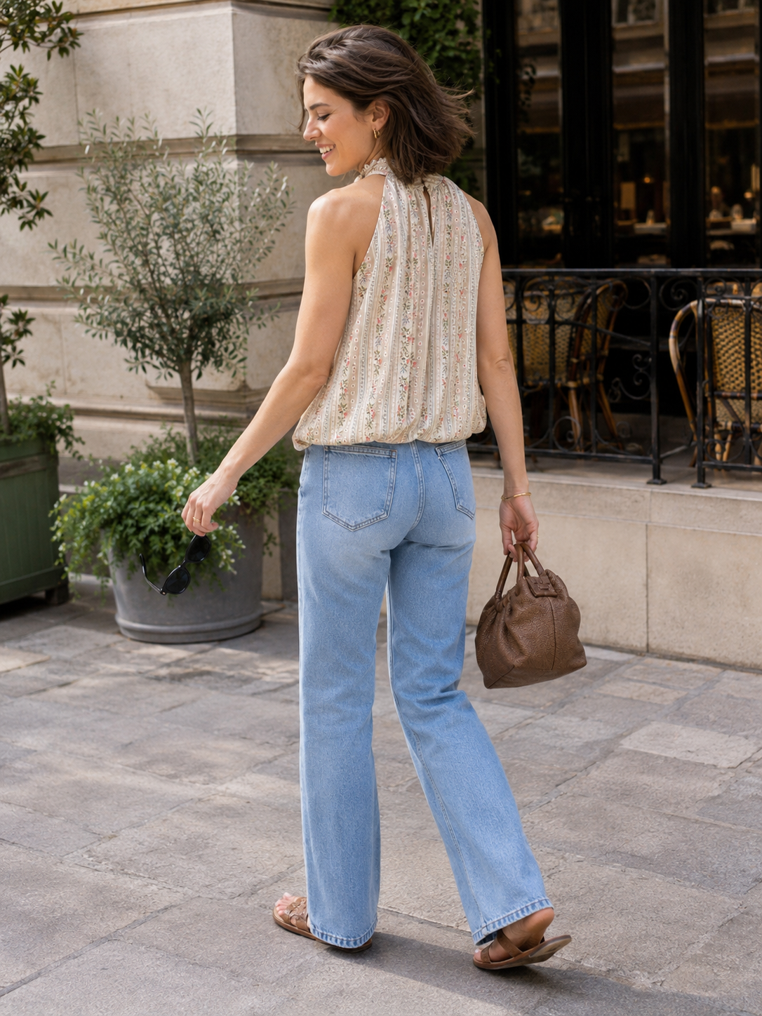 Haut Sans Manches Floral