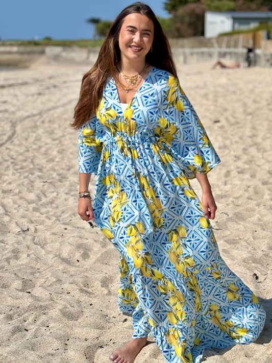 Robe Longue Mykonos Lemon