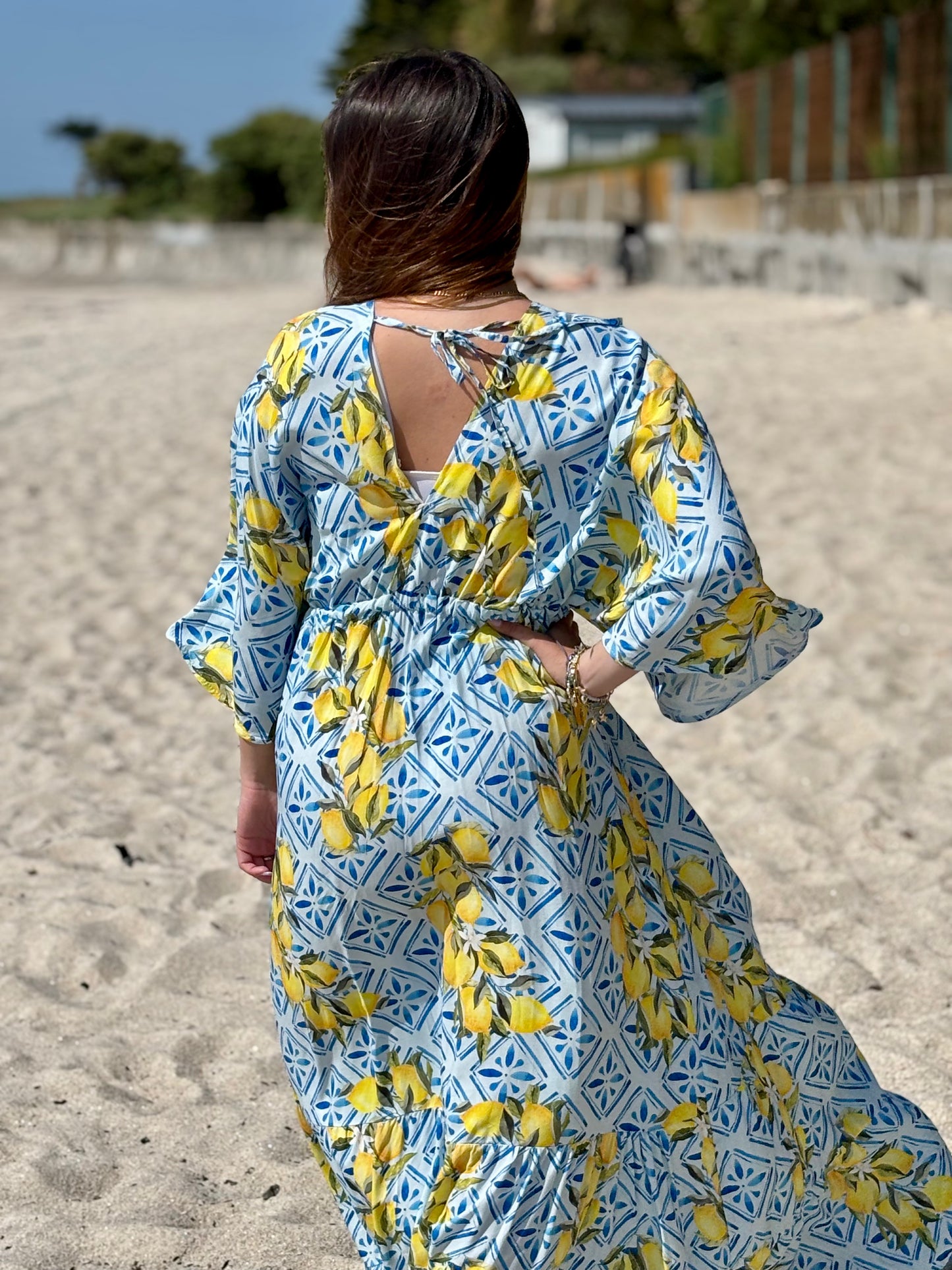 Robe Longue Mykonos Lemon