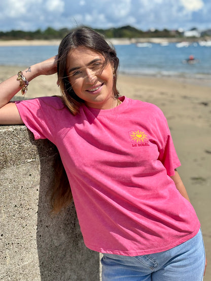 Tee-shirt en Coton fuchsia