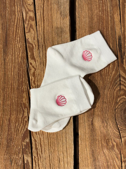 Chaussettes "Coquillage" en Coton