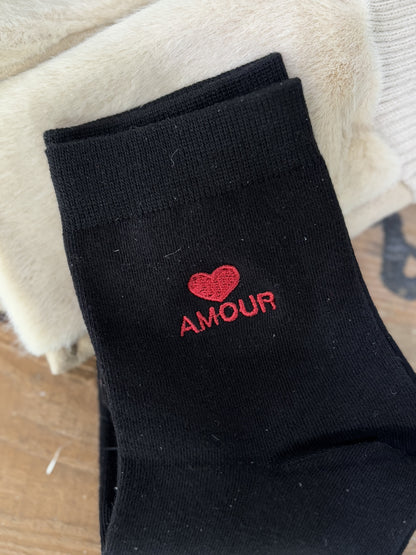 Chaussettes "Amour" en Coton