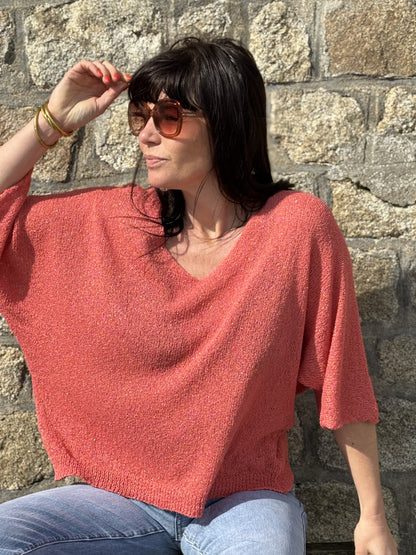 Top Oversize Lurex Basic