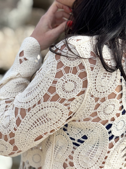 Top en Crochet Motif Raffiné