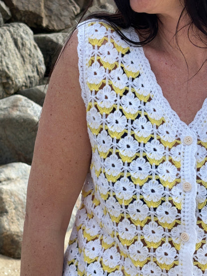 Top Crochet Sans Manches