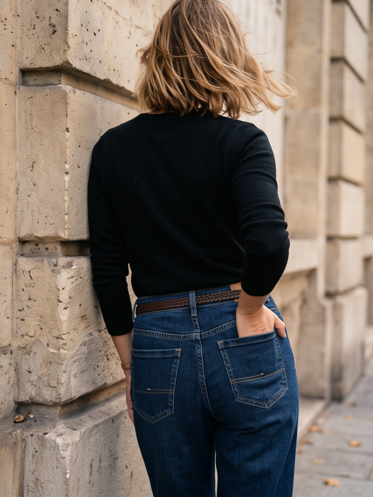 Jean Awena - Barrel Noir et Bleu Jean Foncé