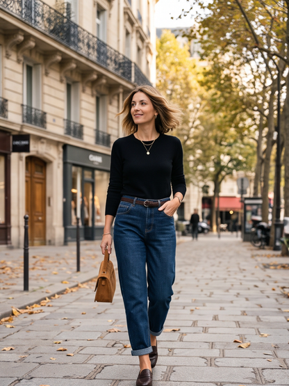 Jean Awena - Barrel Noir et Bleu Jean Foncé