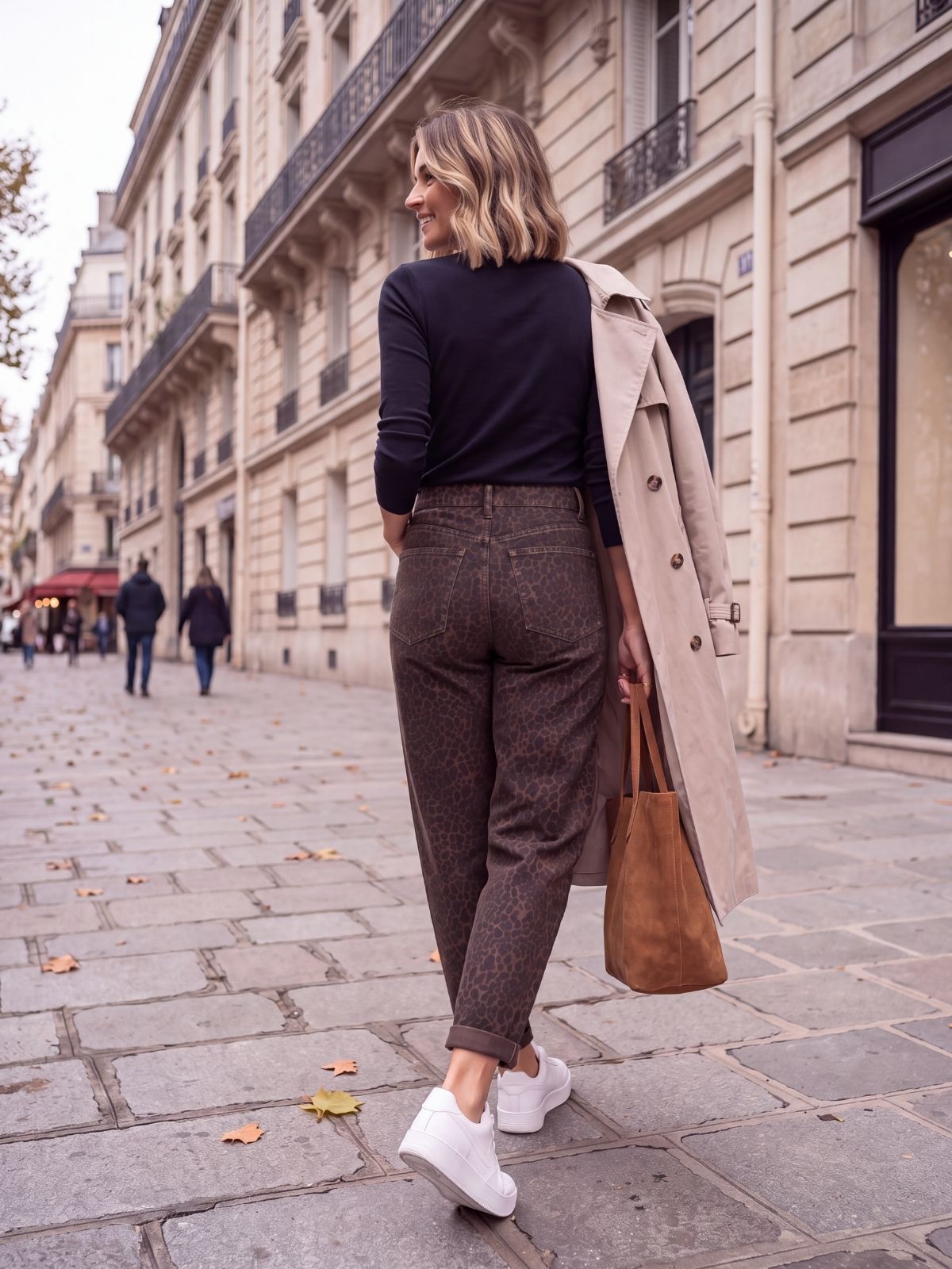 Jean Céleste - Imprimé Léopard Mom Fit