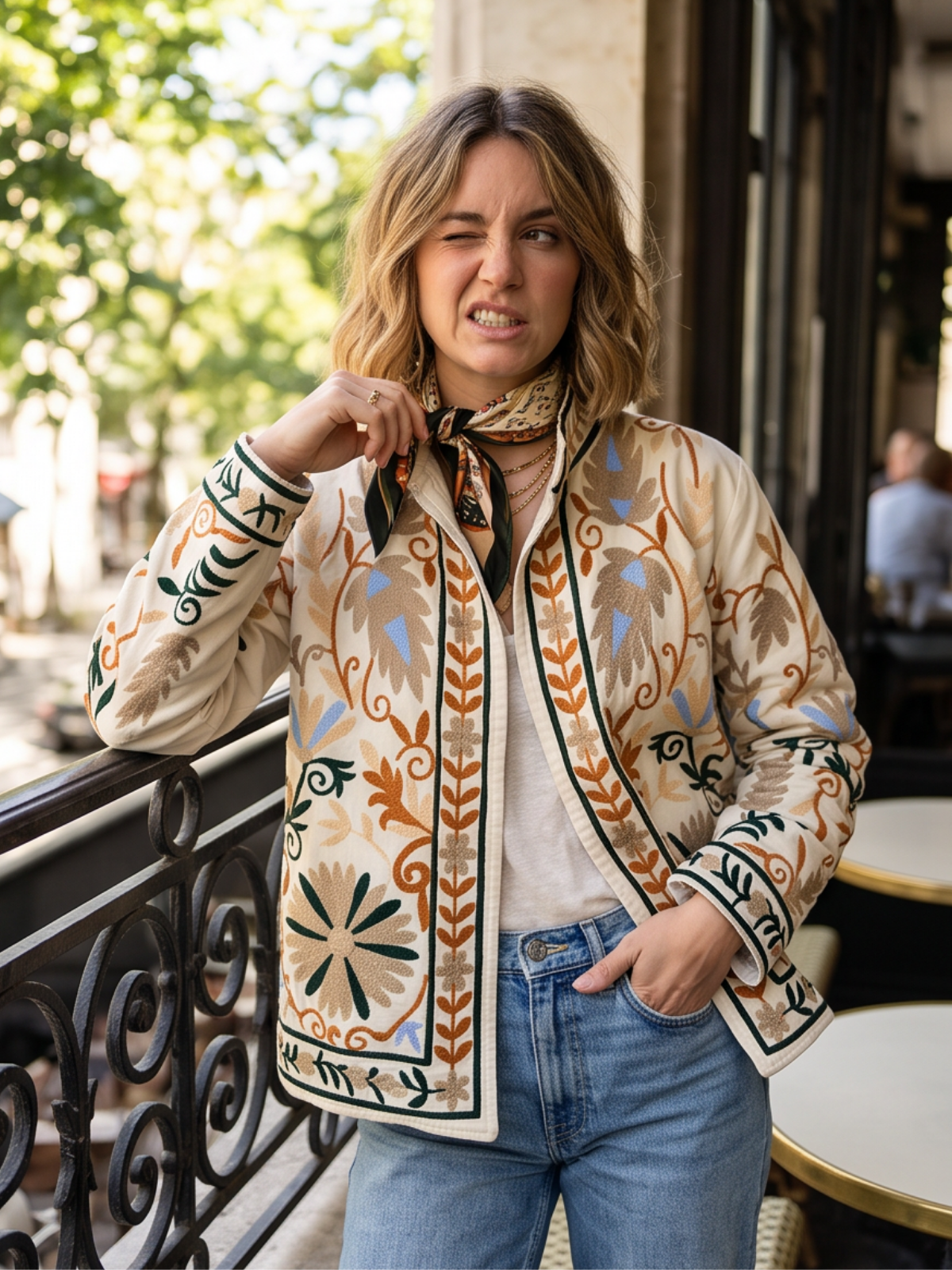 Veste Suzanna - Velours Brodé