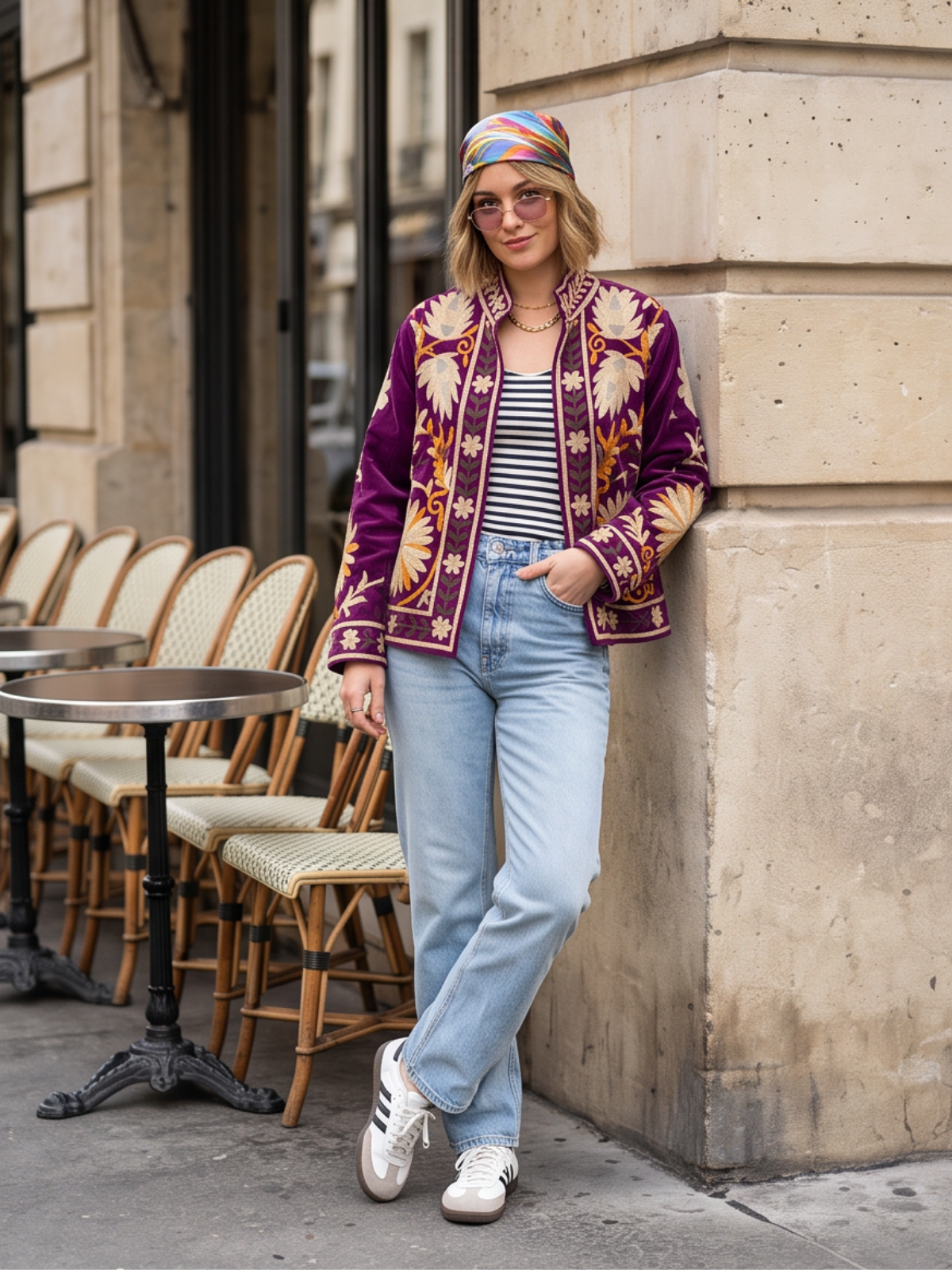 Veste Suzanna - Velours Brodé